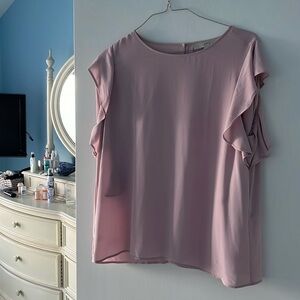 Polyester top with flutter sleeves by loft